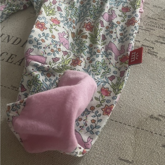 Magnetic Me Floral Pink Ruffle Kids One Piece 0-3mo - Picture 4 of 5